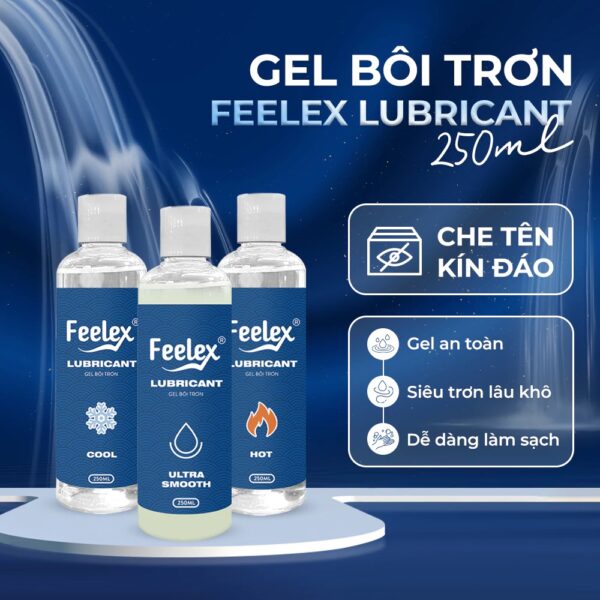 Gel bôi trơn quan hệ Feelex Lubricant ấm, lạnh, siêu trơn nhiều mùi hương