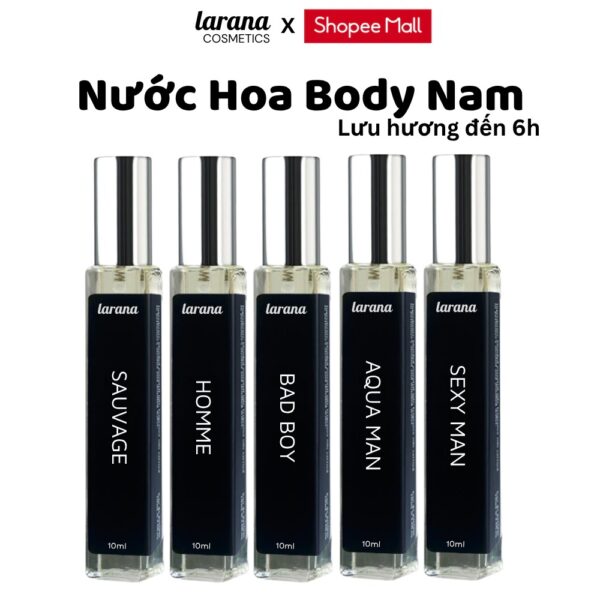 Nước hoa nam chính hãng Larana, Hương thơm sang trọng, mạnh mẽ, cuốn hút phái nữ, dung tích 10ml