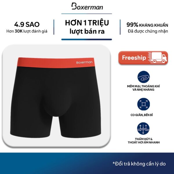 Quần lót nam thoáng khí boxer Brief - 3D PRO Boxerman, Quần sịp cho nam đùi ép nhiệt định hình, ôm body