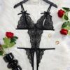 Đồ Ngủ Bodysuit Ren Sexy Xuyên Thấu Hở Đáy, Đồ Lót Liền Thân Gợi Cảm Sexy Quyến Rũ