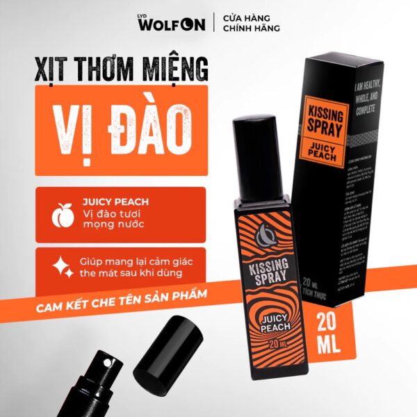 Xịt Thơm Miệng Hương Vị Đào Mọng Ngọt Ngào
