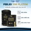 Bao cao su Feelex Platinum cao cấp siêu mỏng, nhiều gel bôi trơn - hộp 10 bcs